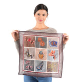 Curious Botanist Whimsical Bandana - Brown