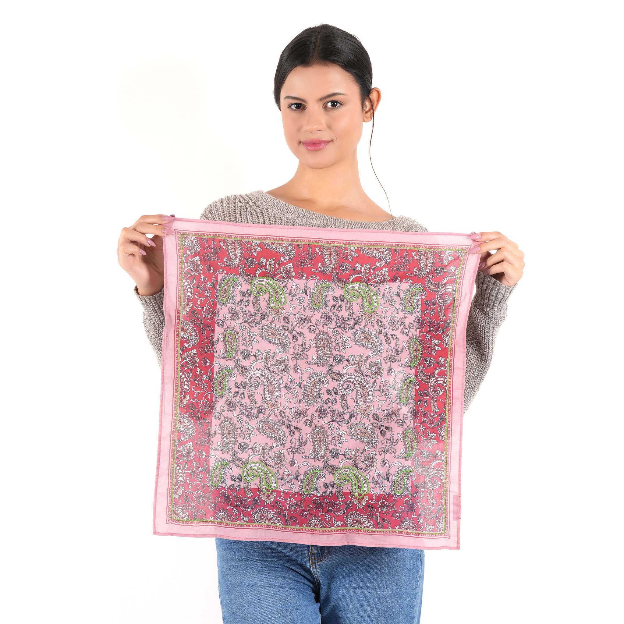 Paisley Floral Bandana - Pink - view 8