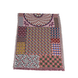 Geometric Jacquard Scarf - Terracotta - view 7