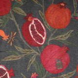 Pomegranate Garden Square Scarf - Midnight Black - view 7