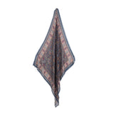 Tapestry Medallion Square Scarf - Navy Blue - view 9
