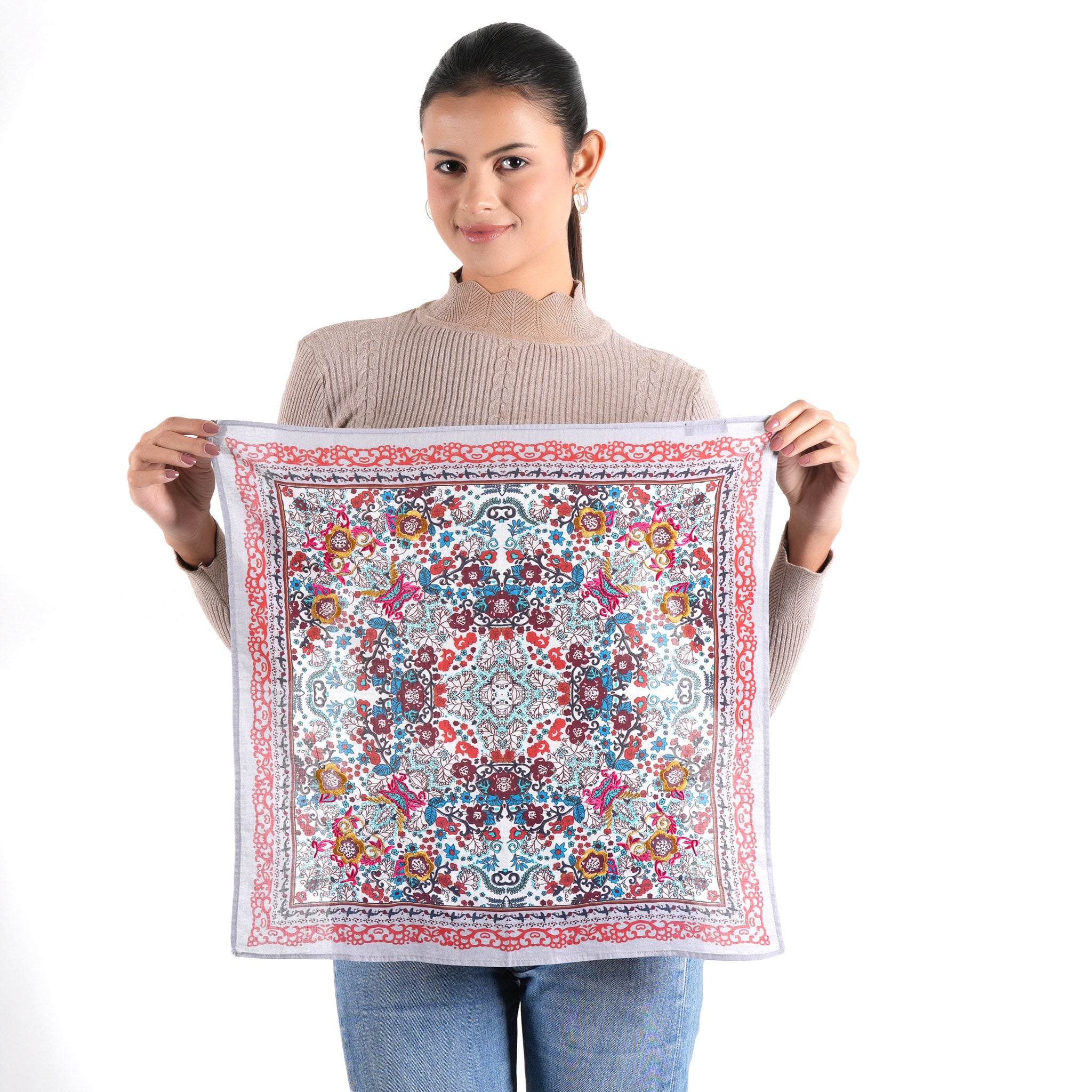 Garden Medallion Bandana - Pale Lavender - view 9
