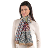 Geometric Jacquard Scarf - Dusty Blush - view 4