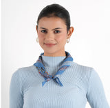 Pomegranate Floral Bandana - Dusty Blue - view 4