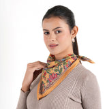 Pomegranate Floral Bandana - Mustard - view 3