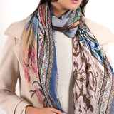 Curated Gallery Mosaic Square Scarf - Sage Green - view 5