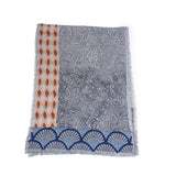 Mosaic Floral Jacquard Scarf - Indigo Blue - view 6