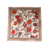 Pomegranate Garden Square Scarf - Tan - view 6