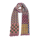 Geometric Jacquard Scarf - Terracotta - view 6