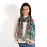 Autumn Garden Scarf - Teal - view 2