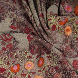 Autumn Bloom Jacquard Scarf - Rust Red - view 7