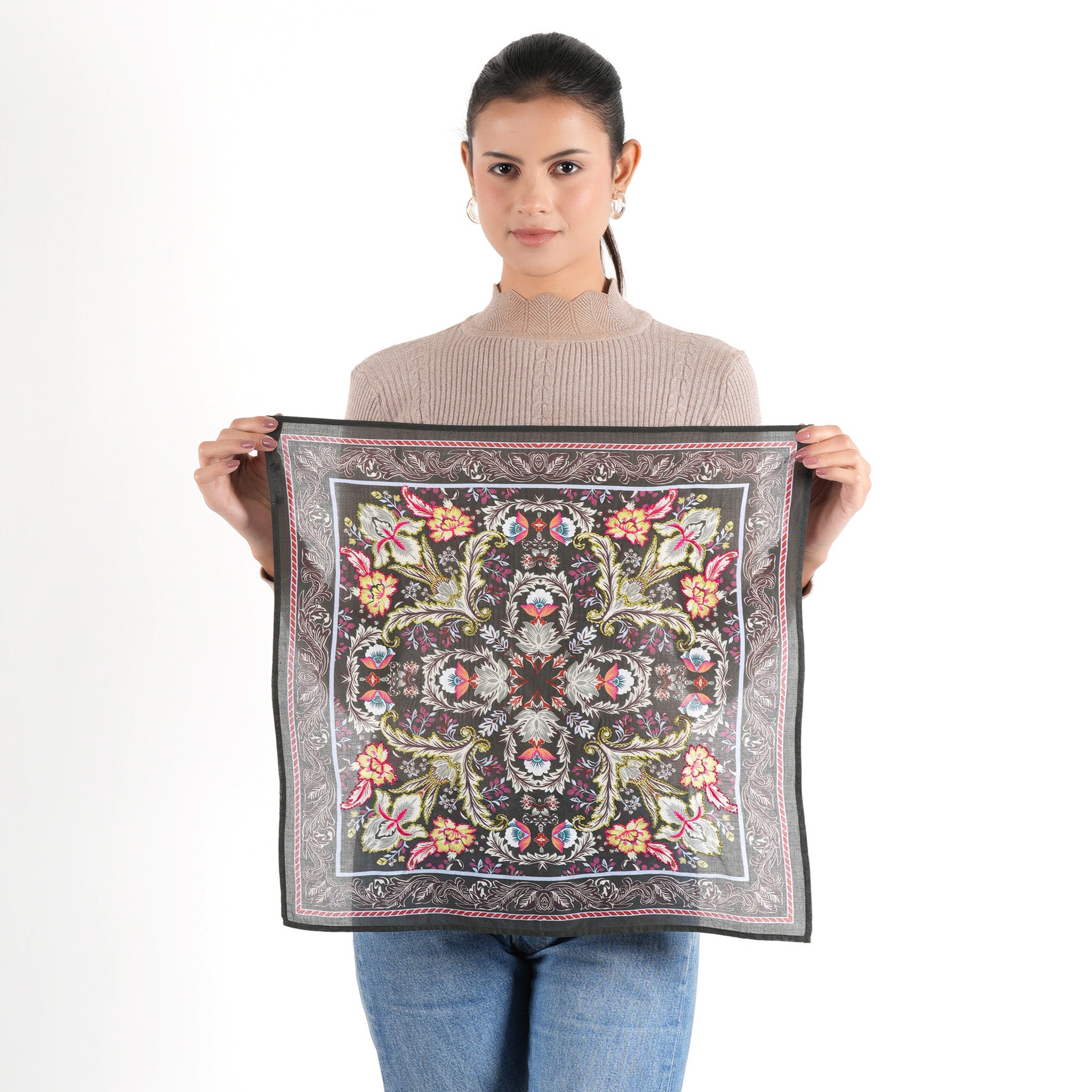 Floralia Bandana - Charcoal - view 10