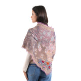 Autumn Bloom Jacquard Scarf - Copper Rose - view 5