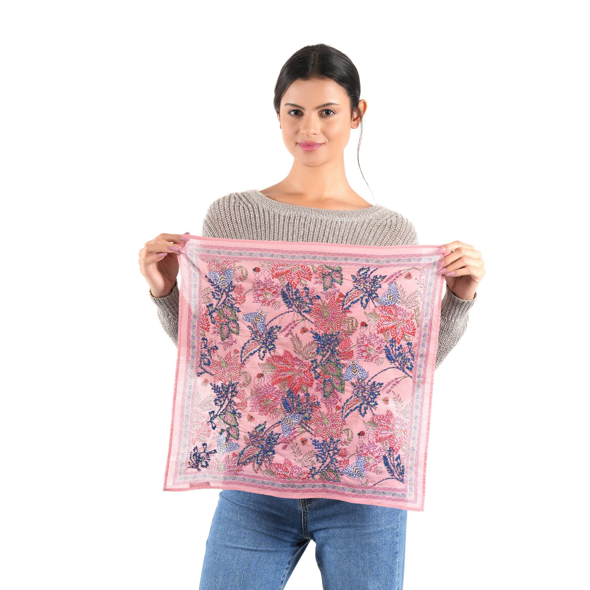 Floral & Bee Bandana - Pink - view 8