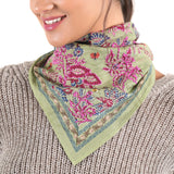 Floral & Bee Bandana - Green - view 3