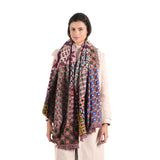 Geometric Jacquard Scarf - Terracotta - view 5