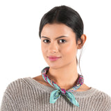 Floral & Bee Bandana - Turquoise - view 4
