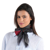 Pomegranate Garden Square Scarf - Midnight Black - view 5