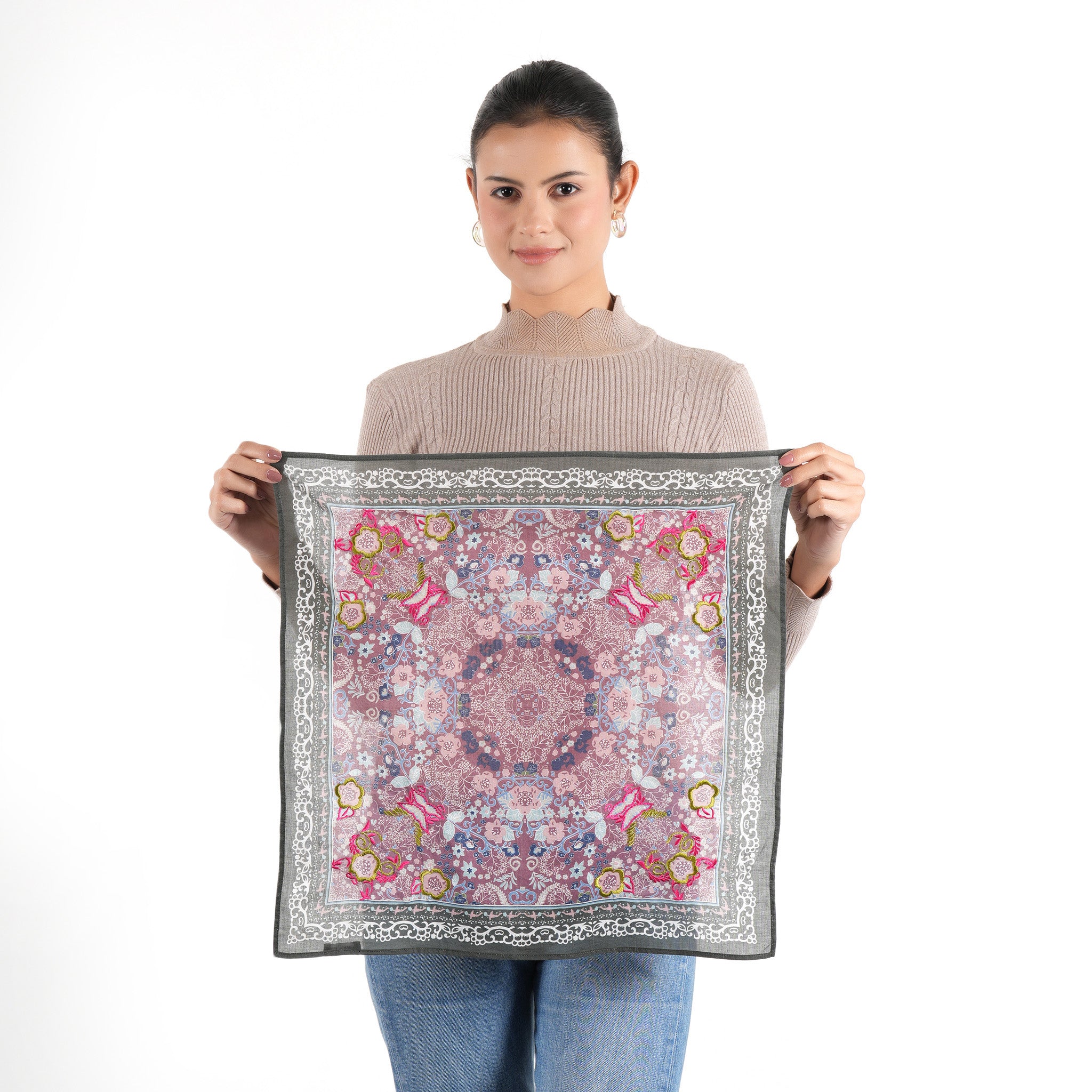 Garden Medallion Bandana - Forest Green - view 10
