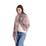 Autumn Bloom Jacquard Scarf - Copper Rose - view 4