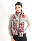 Rustic Garden Scarf - Rust Red - view 2
