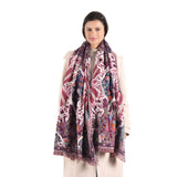 Periwinkle Jacquard Scarf - Rosewood Pink - view 5