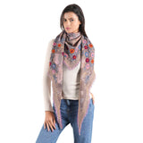 Autumn Bloom Jacquard Scarf - Copper Rose - view 2