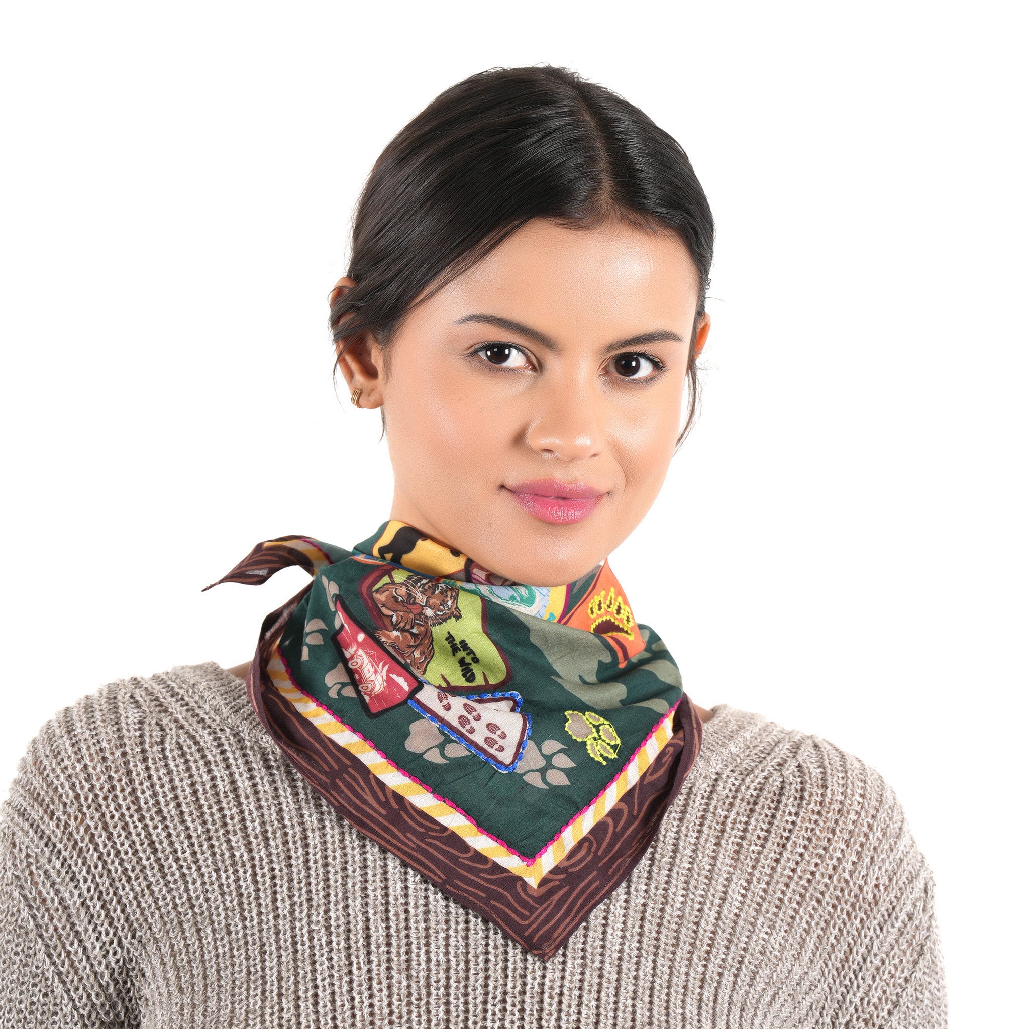 Wildlife Badge Bandana - Forest Green - view 8
