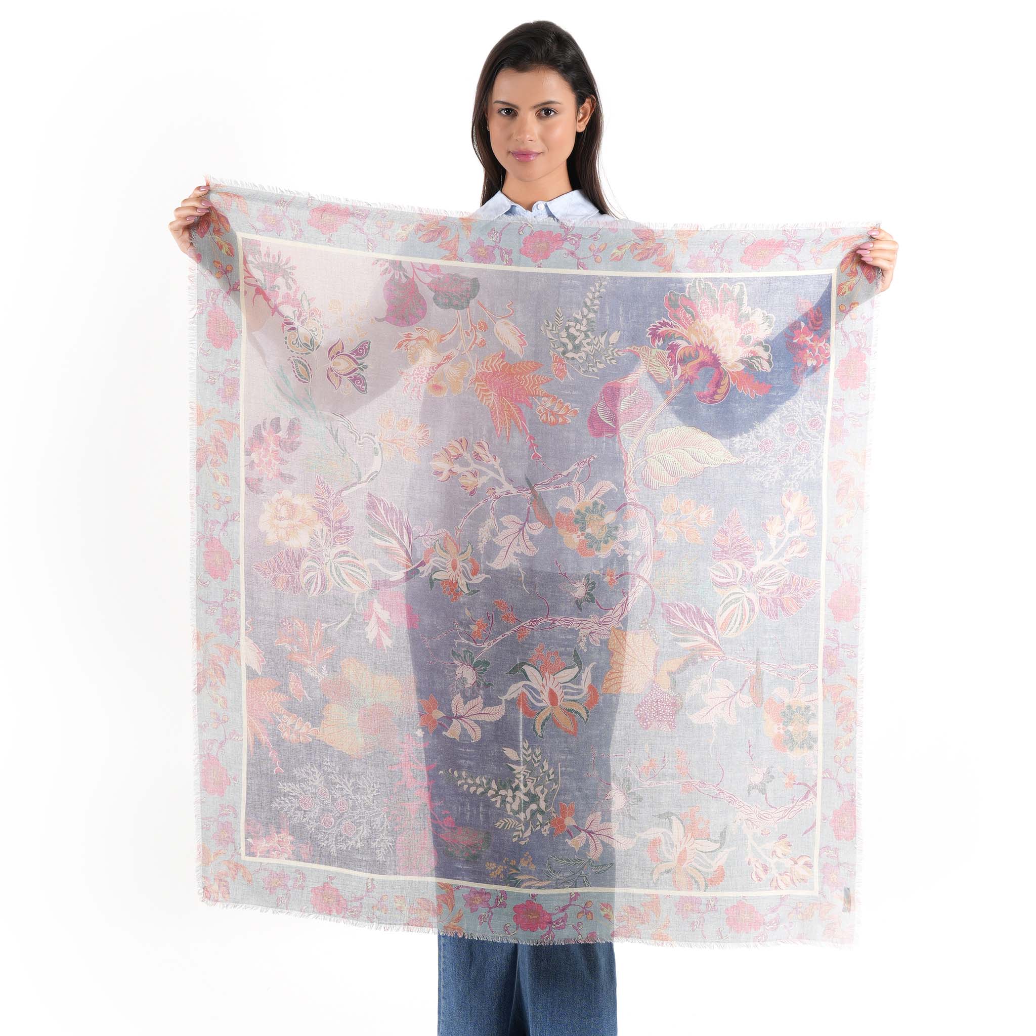 Meadow Heritage Square Scarf - Violet - view 9