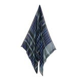 Plaid Wool Scarf - Indigo - view 8