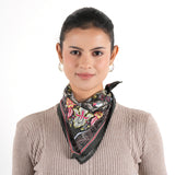 Floralia Bandana - Charcoal - view 2