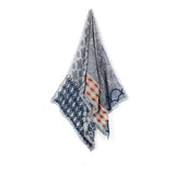 Mosaic Floral Jacquard Scarf - Indigo Blue - view 9