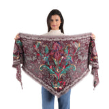 Meadow Jacquard Scarf - Wine