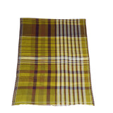 Plaid Wool Scarf - Lime - view 5