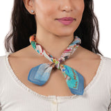 Route 66 Cotton Bandana - Ivory Blue