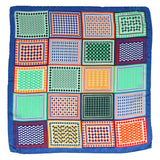 Art Block Silk Bandana - Lapis Blue