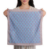 Ornate Pattern Cotton Bandana - Coastal Blue