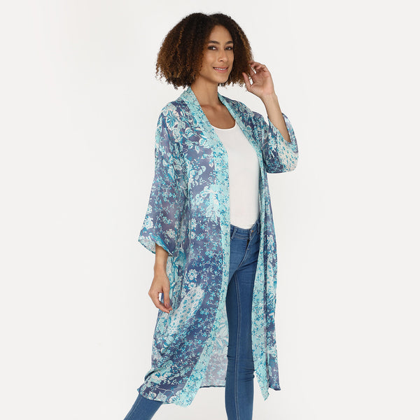 Phoenix Sky Kimono - Blue