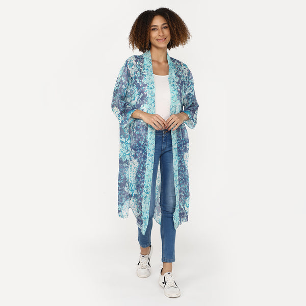 Phoenix Sky Kimono - Blue