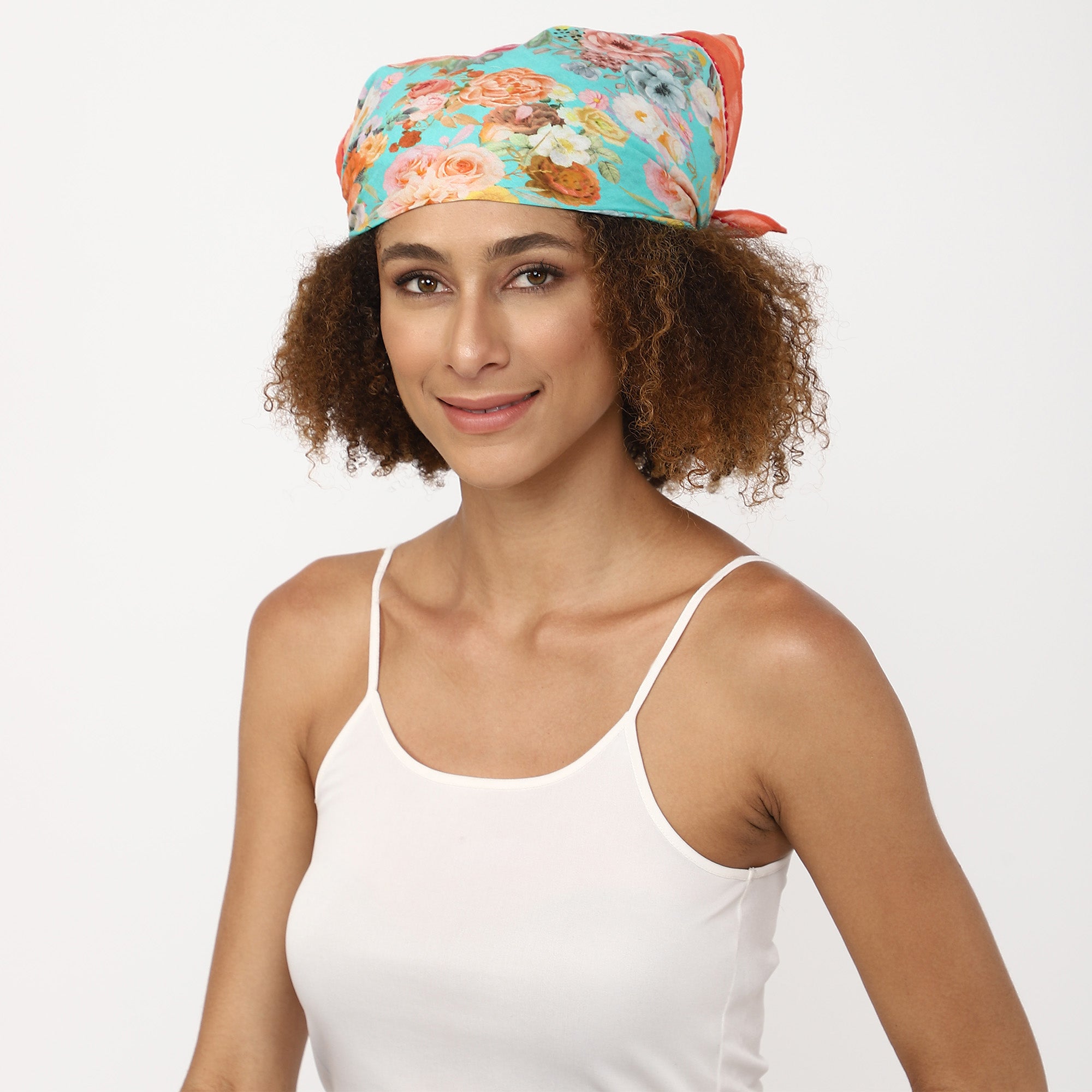 Ditsy Floral Bandana - Aqua