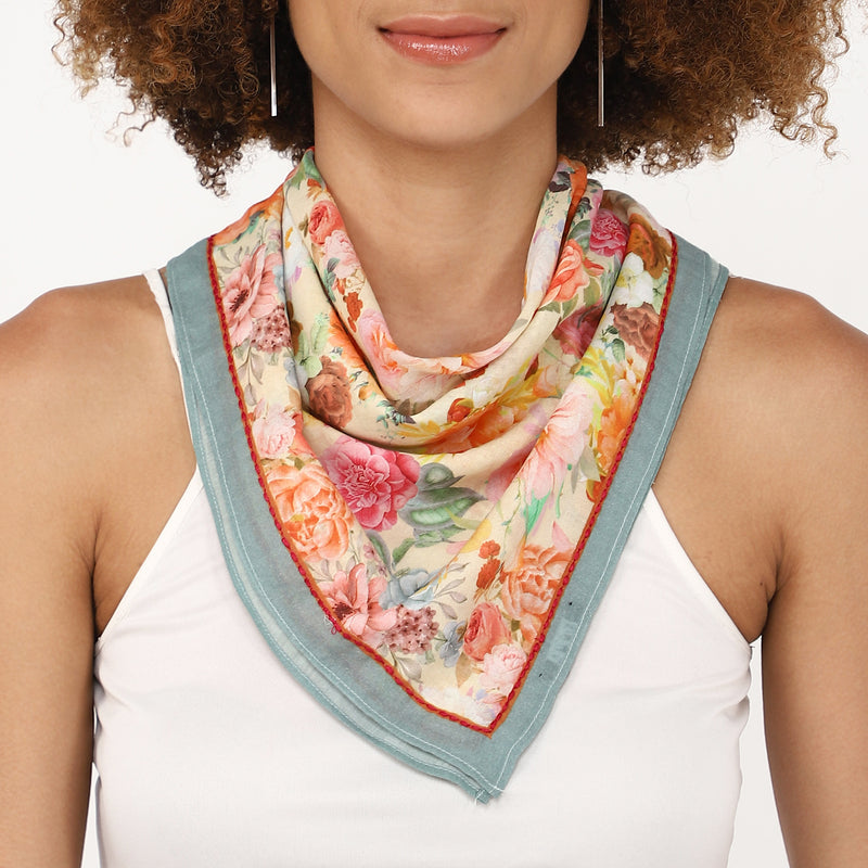 Ditsy Floral Bandana - Orange