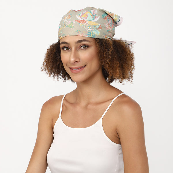 Modern Paisley Bandana - Sand