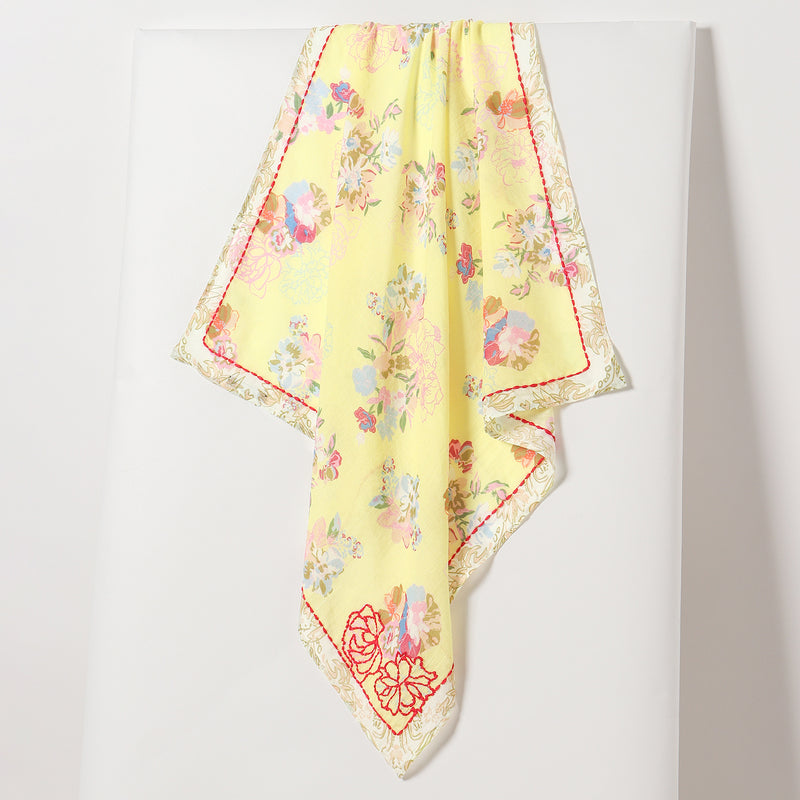 Blooming Garden Bandana - Light Yellow