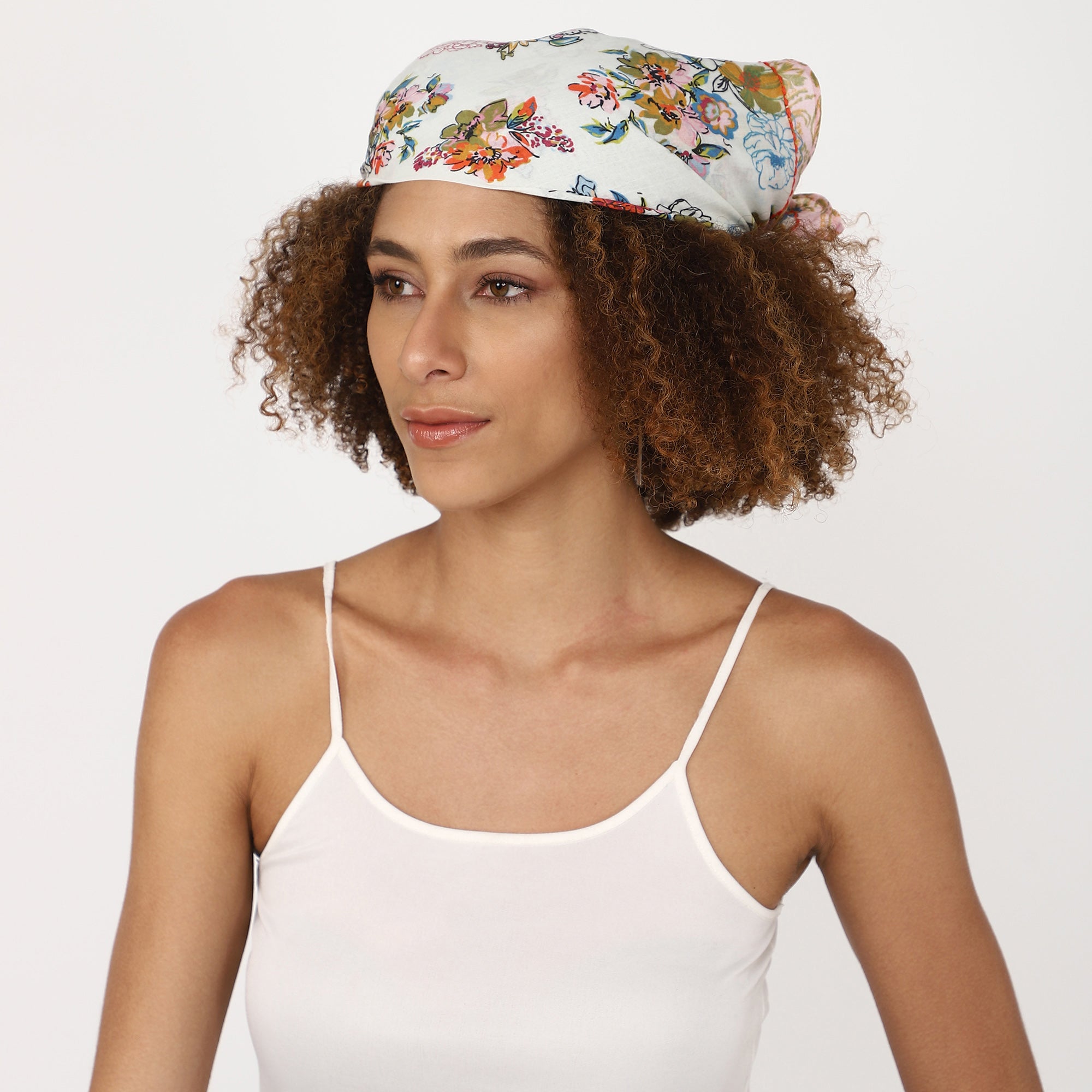 Blooming Garden Bandana - White