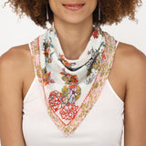 Blooming Garden Bandana - White