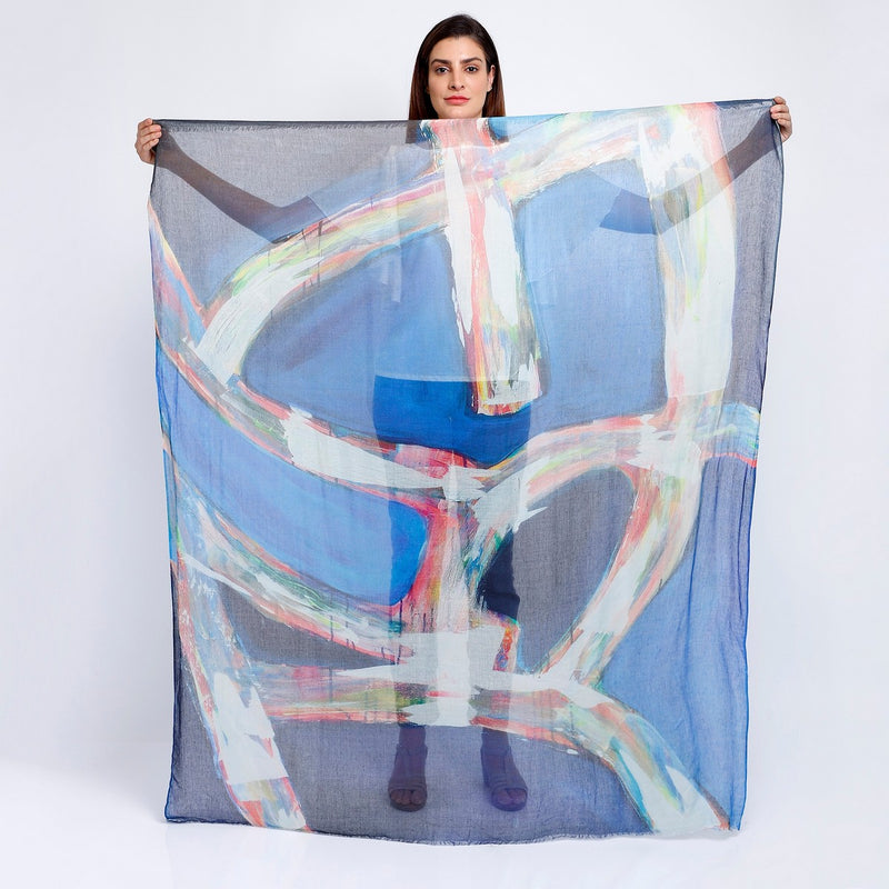 Abstract Blue Scarf