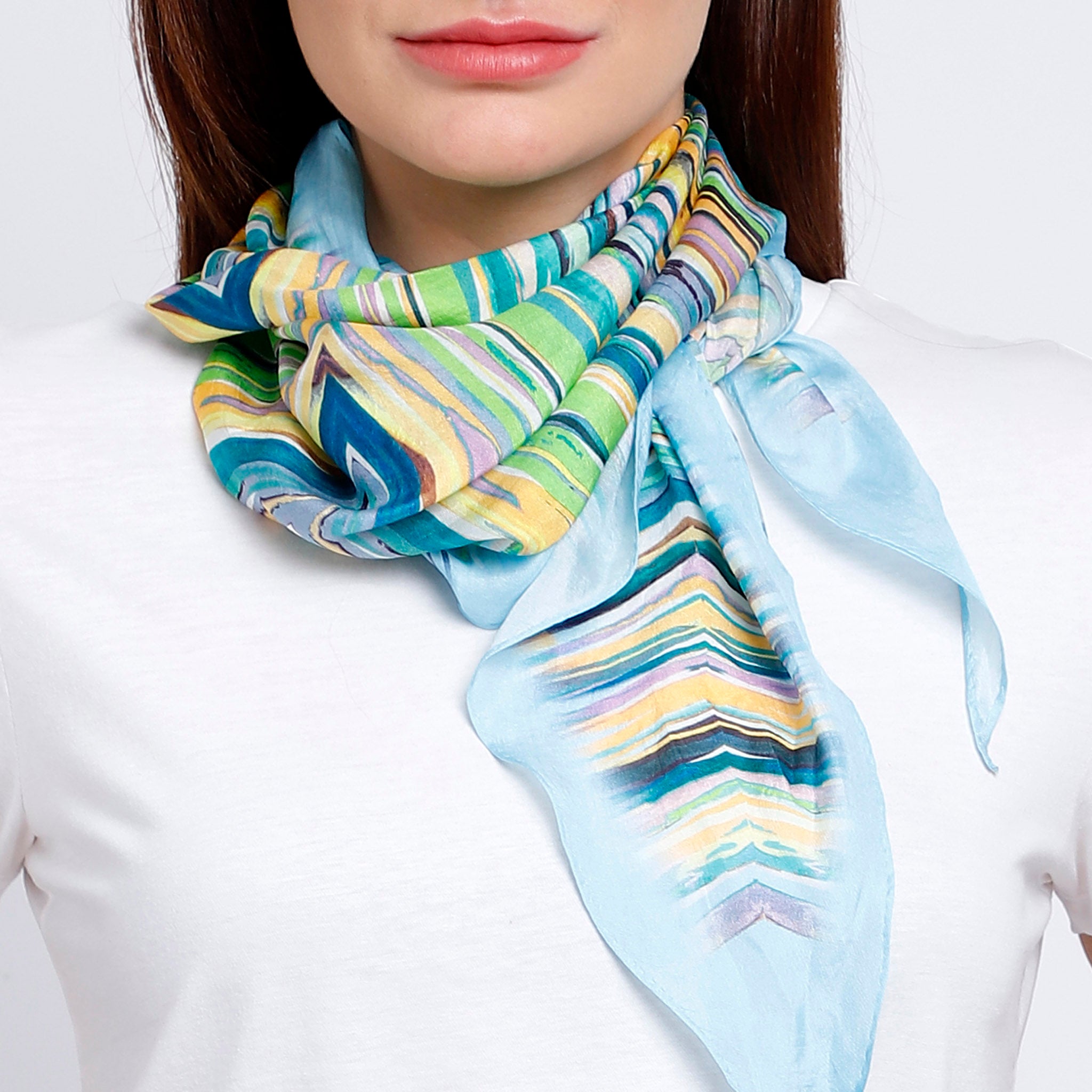 Abstract stripe diamond scarf