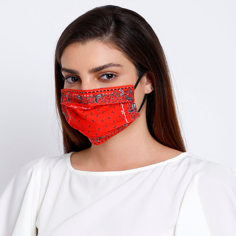 New Paisley Reversible Face Mask